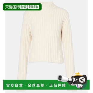 1h可退 香港直邮TOTÊME 女士 小号短款羊毛羊绒毛衣 white白色 舒