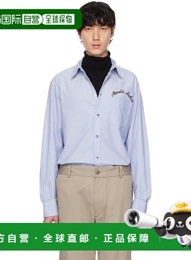 1h可退 香港直邮Moncler 盟可睐 男士 蓝色 Embroidered Logo Oxf