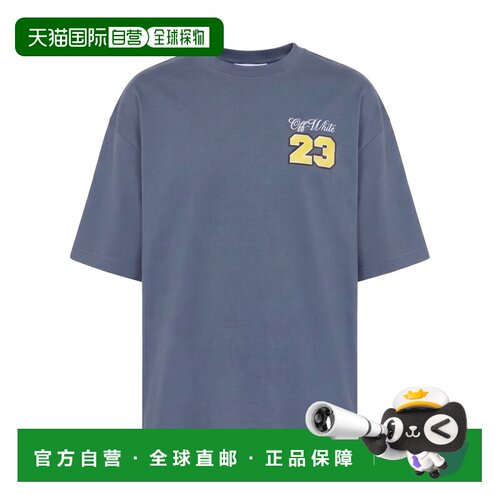 香港直邮OFF-WHITE 男士T恤 44OWOS26T078403 SS2025 蓝色