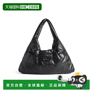 自营欧洲直邮Balenciaga巴黎世家 Puffer男士黑色logo标识中号单
