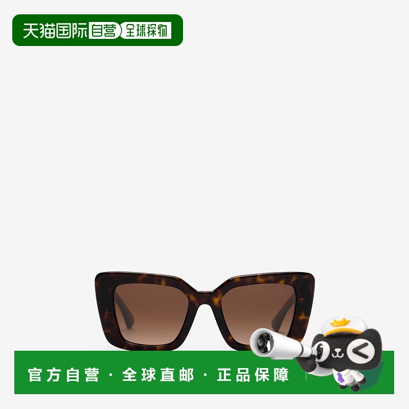 自营欧洲直邮Burberry博柏利 EKD系列女士玳瑁色醋酸纤维方框猫眼