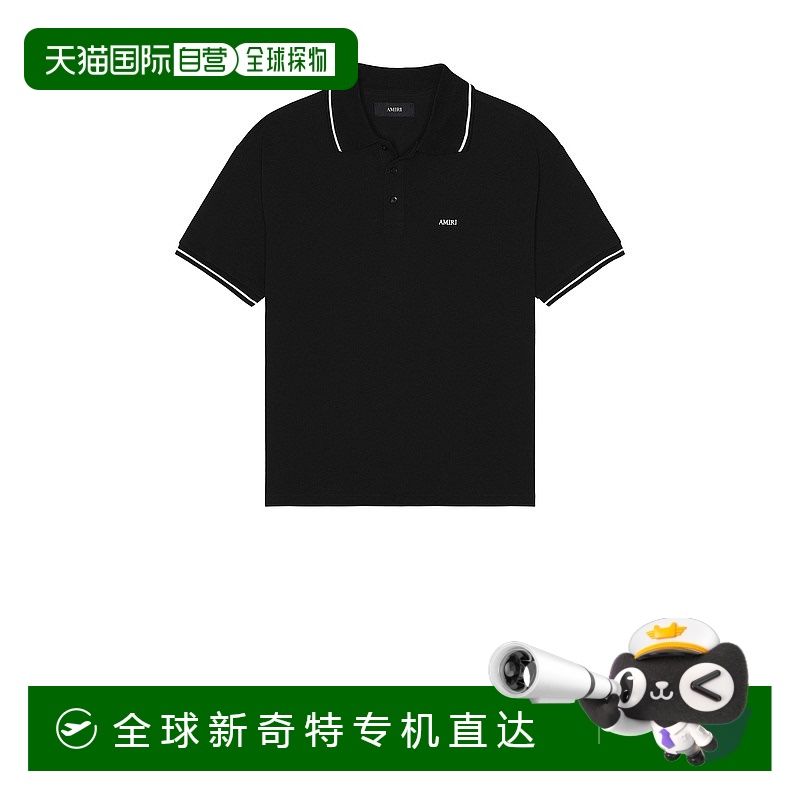 1h可退 香港直邮AMIRI 男士 Polo衫 AMJYPO1018 black黑色 舒适时