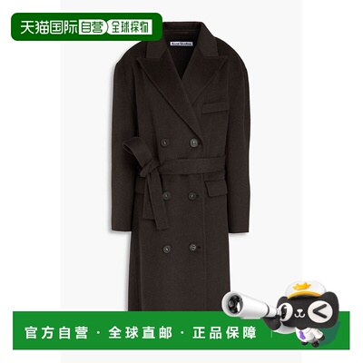 1h可退 香港直邮Acne Studios 艾克妮 女士 双排扣羊毛羊驼毛混纺
