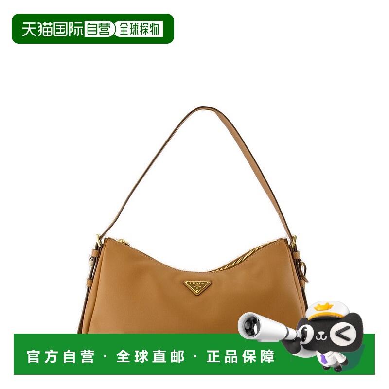 1h可退 香港直邮Prada 普拉达 女士 三角形標誌拉鍊單肩包 1BC231
