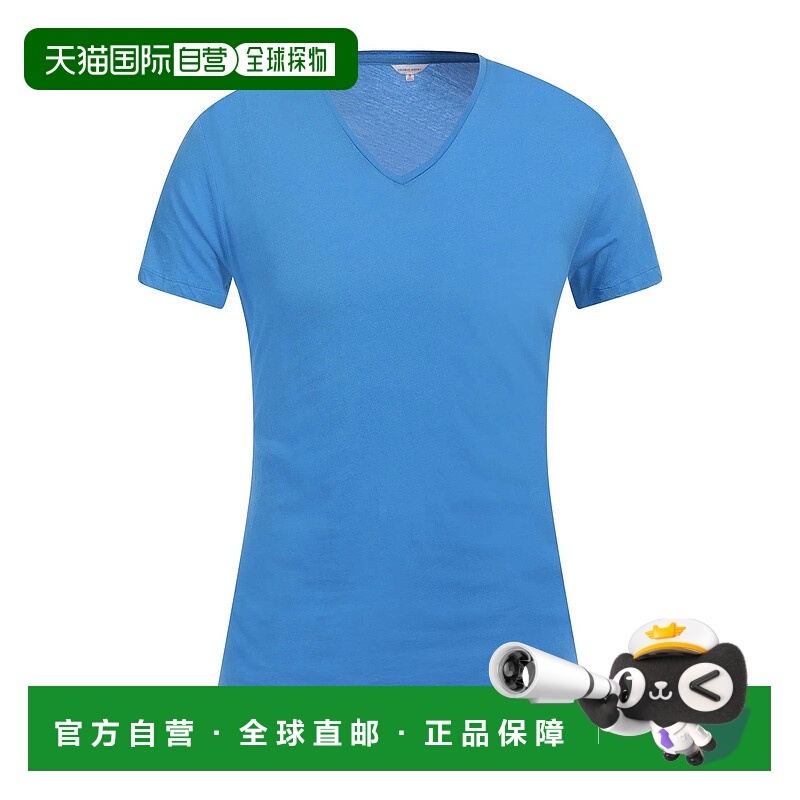 香港直邮Orlebar Brown 男士 基础款T恤 blue蓝色 舒适时尚