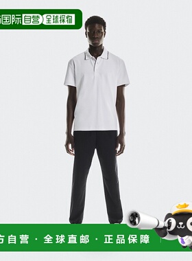 自营欧洲直邮On/昂跑 Courtside系列男士白色棉logo标识短袖Polo