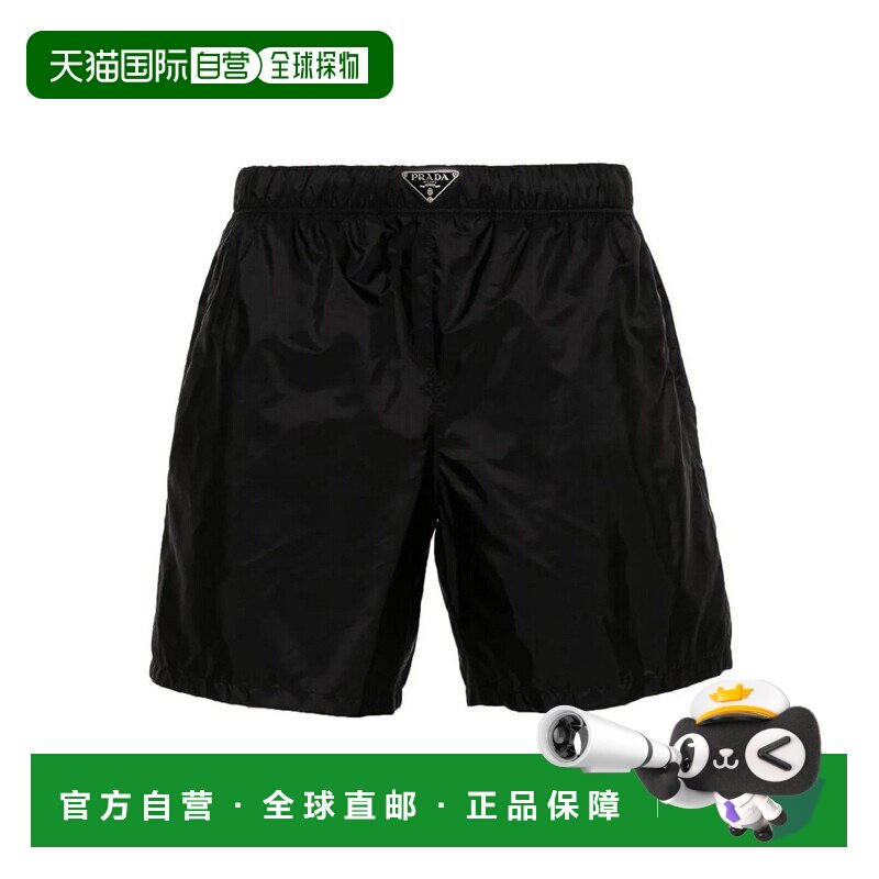 1h可退 香港直邮PRADA 男士泳装 UB3721WQ9SOOOF0002 CO 黑色 徽