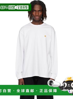 1h可退 香港直邮CARHARTT WIP 男士 白色 L/S Chase T 恤 I026392