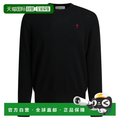 香港直邮Ami Paris 男士针织衫 HKS826001009BLACK CO 黑色