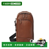 自营欧洲直邮Tumi途明 Harrison男士 干邑色皮革拉链开合斜挎包