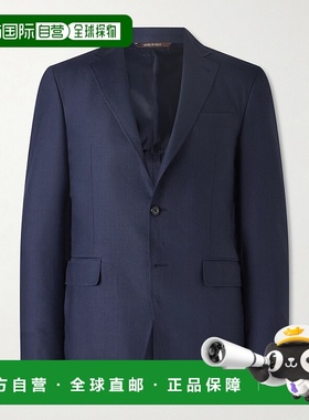 1h可退 香港直邮Canali 康钠丽 男士 Kei 无结构亚麻羊毛混纺西装