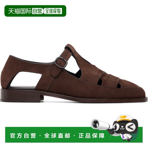 香港直邮Hereu 男士 棕色 Besso Nubuck 拖鞋凉鞋皮鞋 BESNOMFS26