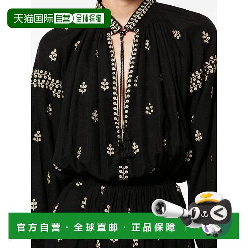 1h可退 香港直邮ISABEL MARANT 女士连衣裙 RO1027FAD1J12I01BK S