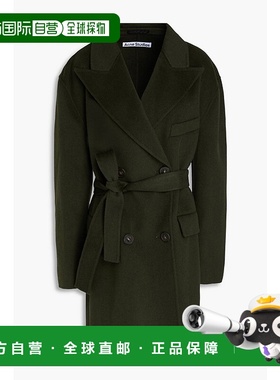 香港直邮Acne Studios 艾克妮 女士 双排扣羊毛毡大衣 A90521FORE