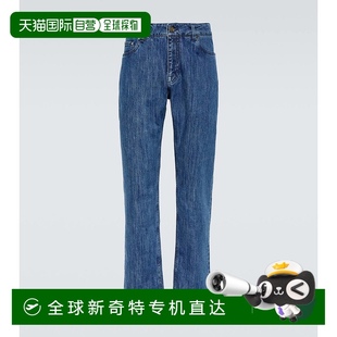 香港直邮Etro 男士 1h可退 艾特罗 舒适 低腰直筒牛仔裤 blue蓝色