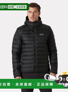 自营欧洲直邮Helly Hansen 男士黑色聚酰胺Verglas连帽羽绒服2.0