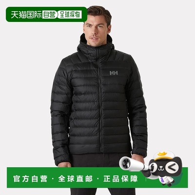自营欧洲直邮Helly Hansen 男士黑色聚酰胺Verglas连帽羽绒服2.0
