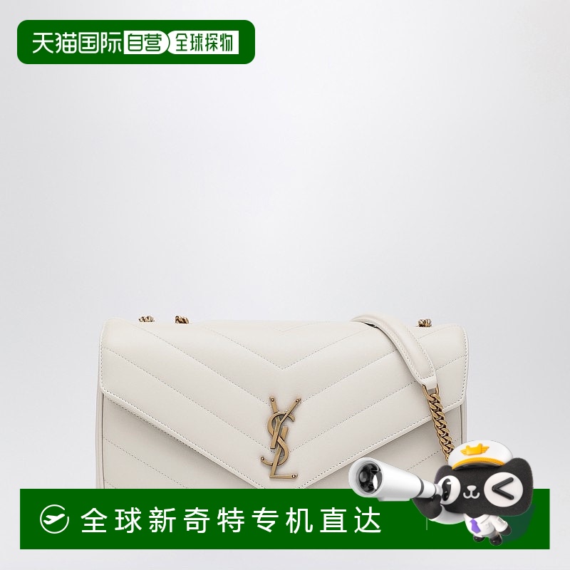 1h可退 香港直邮Saint Laurent 圣罗兰 女士 LouLou 中号奶油色柔