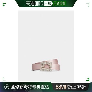 罗杰 女士缎面单品 维维亚 欧洲直邮rogervivier 花卉水晶扣皮