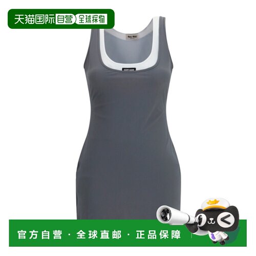 1h可退 Miu Miu 无袖连衣裙 MF6438122RSOOO包臀裙背带裙