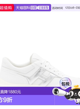 1h可退 香港直邮Hogan 女士 白色银色皮质运动鞋 HXW6690FR30U7I0