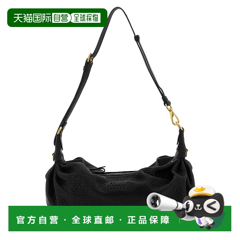 1h可退 香港直邮Miu Miu 缪缪 女士 SACCA MONK 软羊革单肩包 5BC