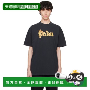 1h可退 香港直邮Palm Angels 棕榈天使 男士 黑色 Burning Logo T