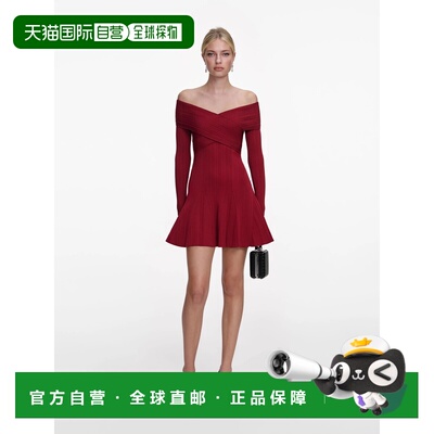 1h可退 香港直邮Self-Portrait 女士 迷你粘胶纤维针织连衣裙 RS2