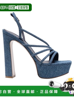 香港直邮Le Silla 牛仔厚底高跟凉鞋 9357U100R1PPBOY101BLUE