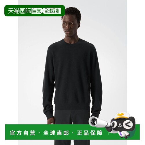 自营1h可退 欧洲直邮Arcteryx始祖鸟 Conic男士黑色羊毛混纺毛衣