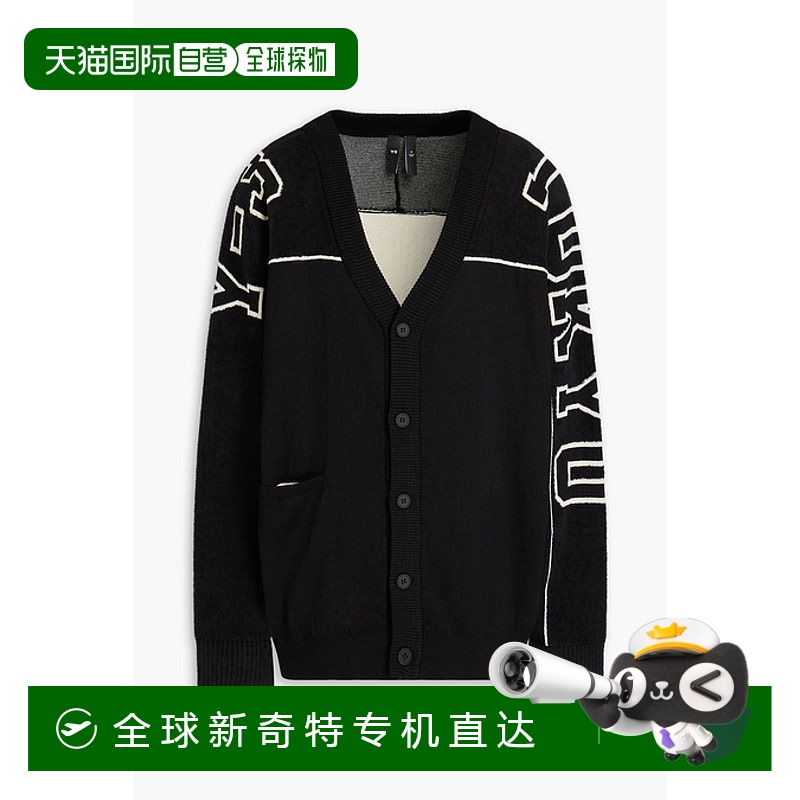 1h可退 香港直邮Y-3 男士 提花针织针织开衫 IQ2138 black黑色 舒