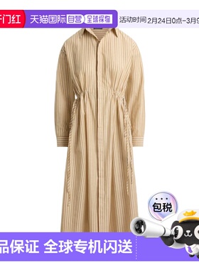 1h可退 香港直邮Ralph Lauren 条纹衬衫裙 211A96364