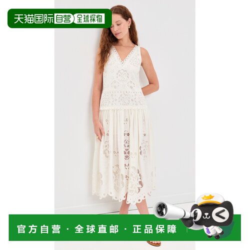 1h可退 美国直邮SEA 海洋 女士 Gardener 刺绣连衣裙 white白色