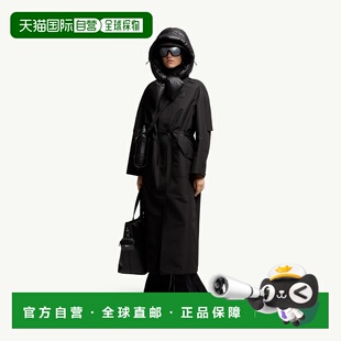 自营欧洲直邮Moncler盟可睐 Winifred女士聚酯纤维黑色风衣夹克