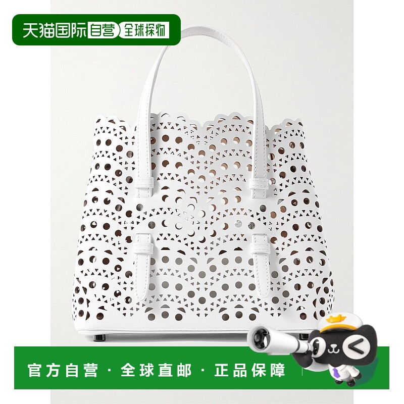 香港直邮alaia 女士 Mina 20 镭射切割皮革手提包 AA1S06720C0A44