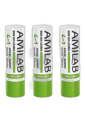 欧洲直邮Amilab润唇膏 4.7gx3 补水滋润 再生镇静唇部肌肤正品