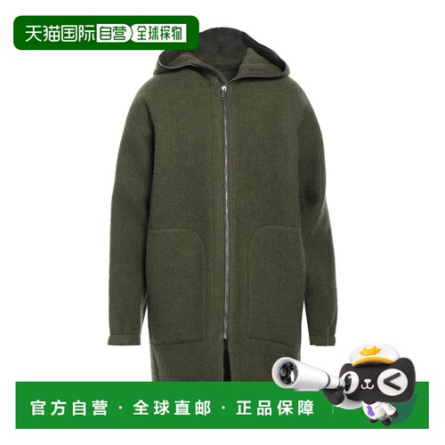 1h可退 香港直邮rick owens 瑞克 欧文斯 男士 大衣 green绿色 舒