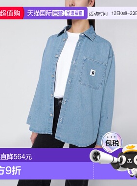 1h可退 香港直邮CARHARTT WIP 女士 W L/S MARLY 褪色设计蓝色衬