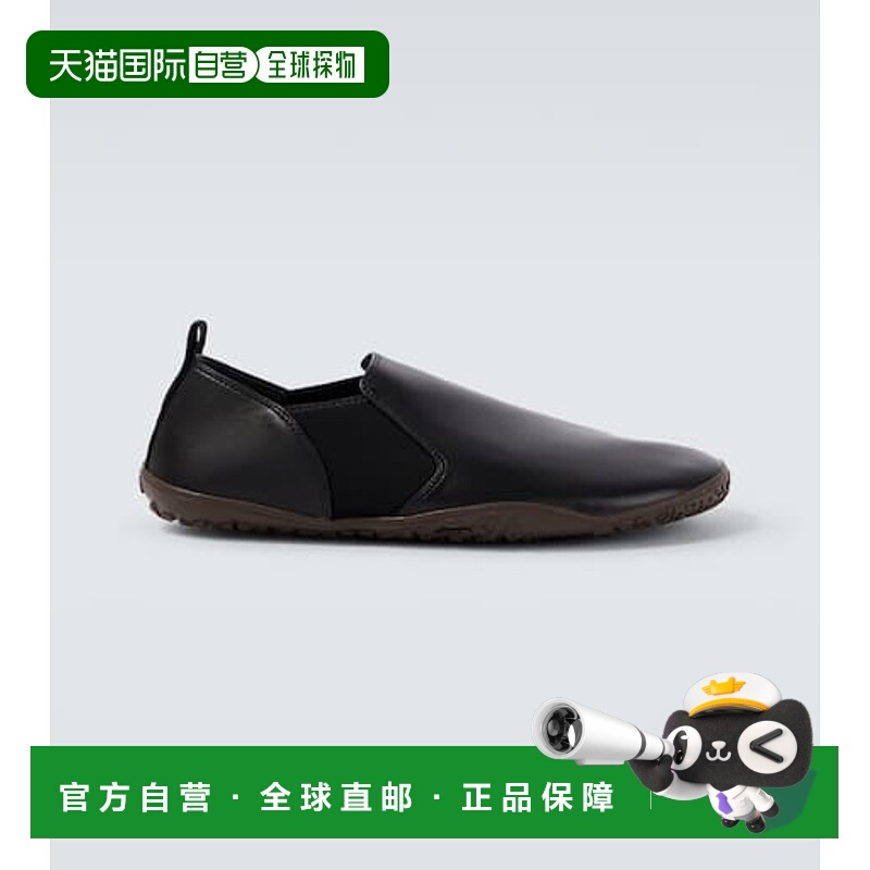 1h可退 香港直邮Lemaire 男士 Vibram 皮质便鞋 black黑色 舒适时