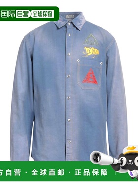香港直邮DIOR 迪奥 男士 牛仔布衬衫 blue蓝色 舒适时尚