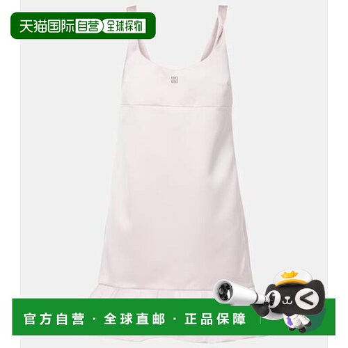 1h可退 香港直邮Givenchy 纪梵希 女士 4G 皱褶缎面迷你连衣裙