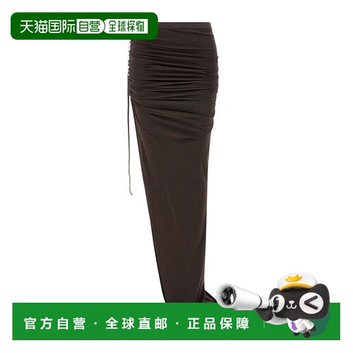 香港直邮Rick Owens Drkshdw 抽绳半身裙包臀裙 DS02E7337RN