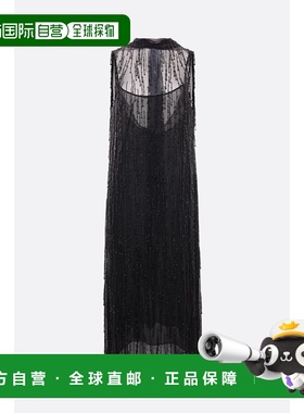 1h可退 香港直邮Blumarine 蓝色情人 女士 珠饰流苏连衣裙 4A165A