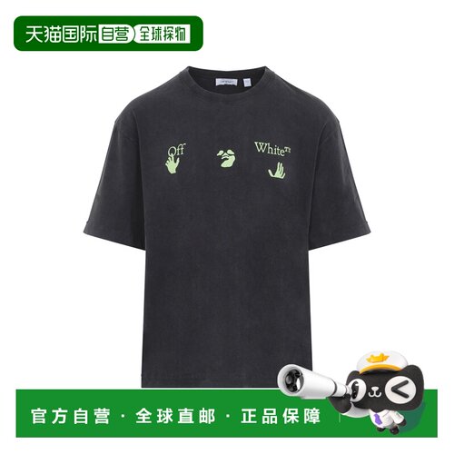 香港直邮off-white 男士 BACCO SKATE T-SHIT 复古黑色箭号上衣 4