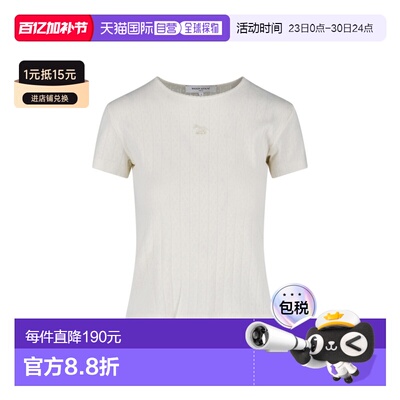香港直邮MAISON KITSUNE 女士 ' and Polos T恤白色上衣 QW00112K