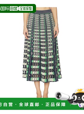 1h可退 香港直邮Simkhai 女士 Drue 中长半身裙 1263017K百褶裙