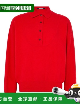 香港直邮Jacquemus 长袖针织衫 JACT7WDN羊绒羊毛翻领