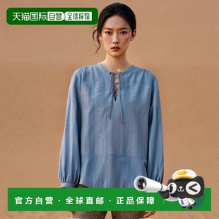 2C96A310P.圓領泡泡袖 香港直郵Celine 長袖 襯衫 通勤女裝