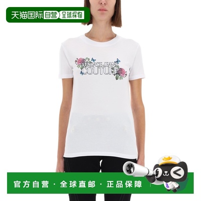 1h可退 香港直邮versace 范思哲 女士 带LogoT恤 79HAHB00CJB0100