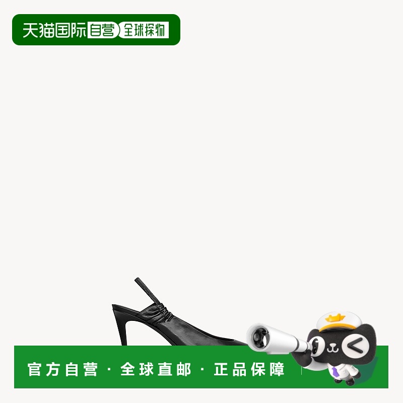 自营欧洲直邮YSL圣罗兰 ANNE-MARIE系列女士黑色小牛皮尖头高跟鞋